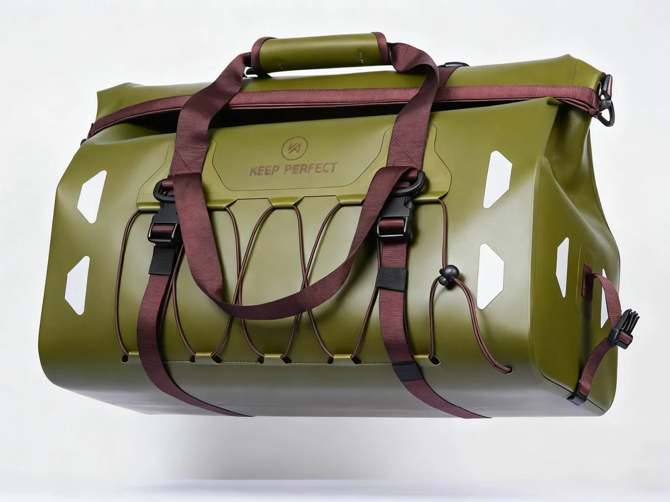 dry bag hs code - roll-top waterproof dry bag with welded seams on white background