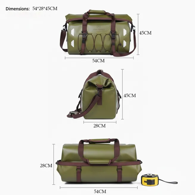 dry bag patch - roll-top waterproof dry bag with welded seams on white background