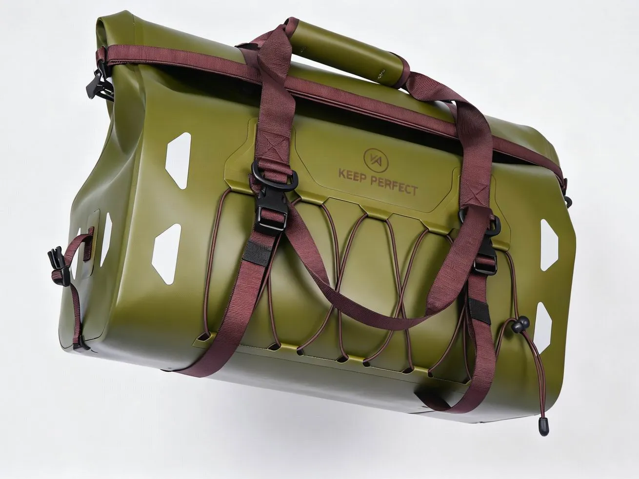 dry bag hs code - roll-top waterproof dry bag with welded seams on white background